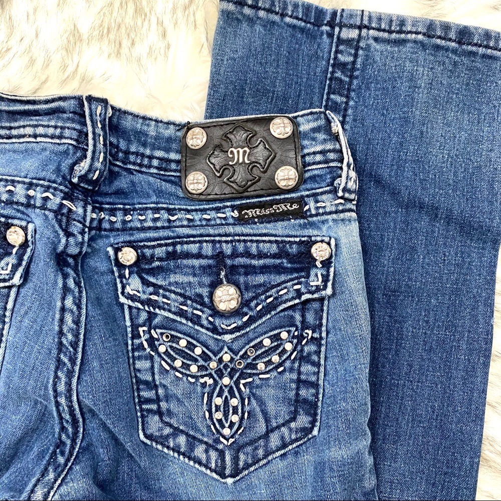 Miss Me Bootcut Jeans Rhinestones Embroidery